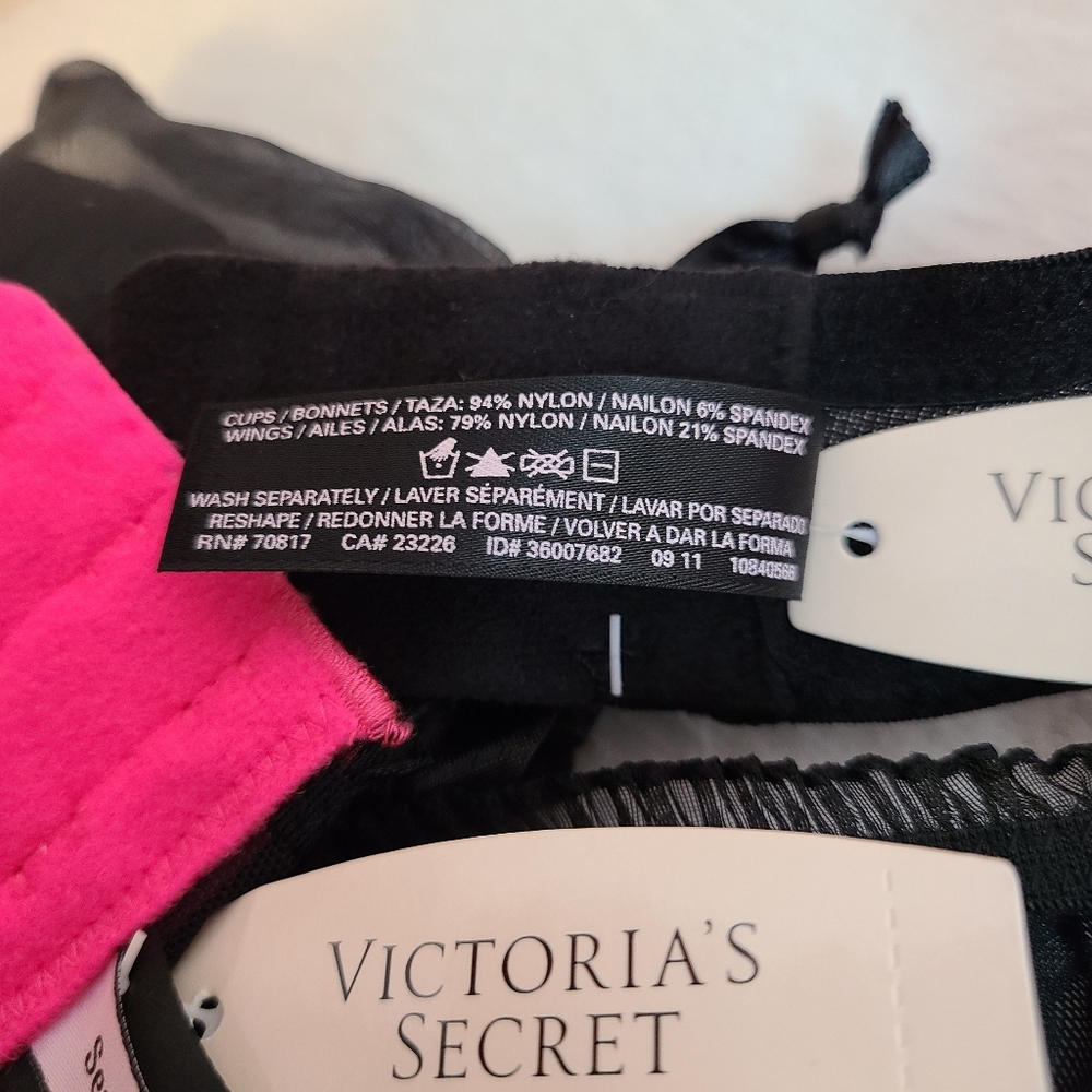 Rare VTG VS Sexy Little Things 3pc Polka-dot Pin-up Lingerie Set Size 34D/Lg - Picture 8 of 8